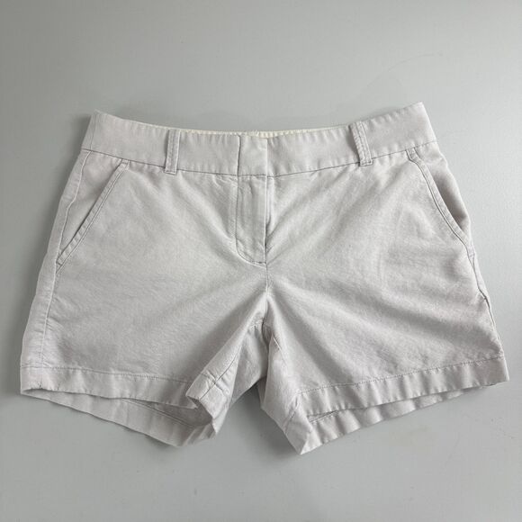 J Crew Women's Chino Shorts Light Gray 100% Cotton Size 4 - Picture 1 of 11